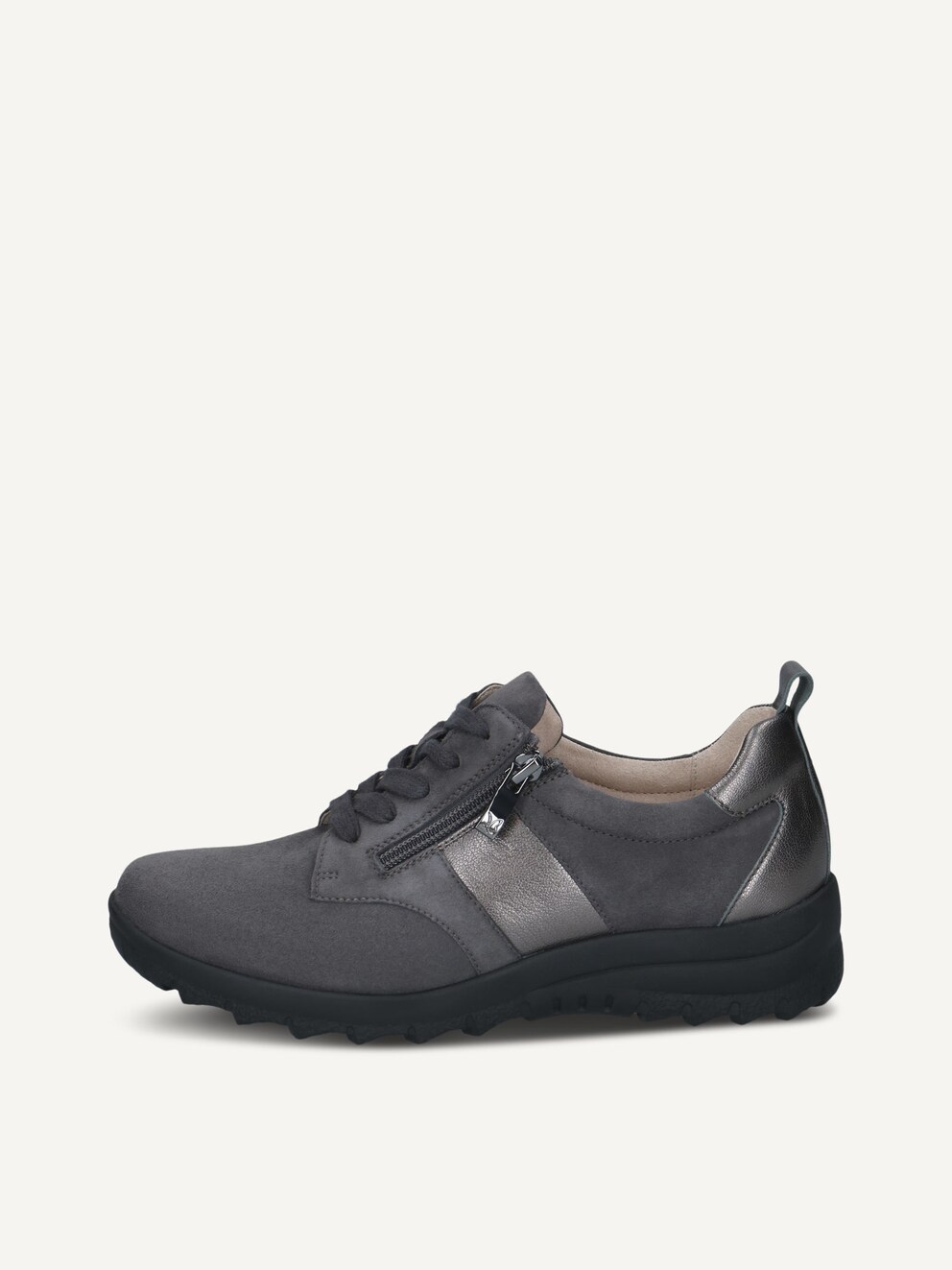 Caprice, Lederhalbschuh - grau DK GREY COMB, Bild 1 von 5