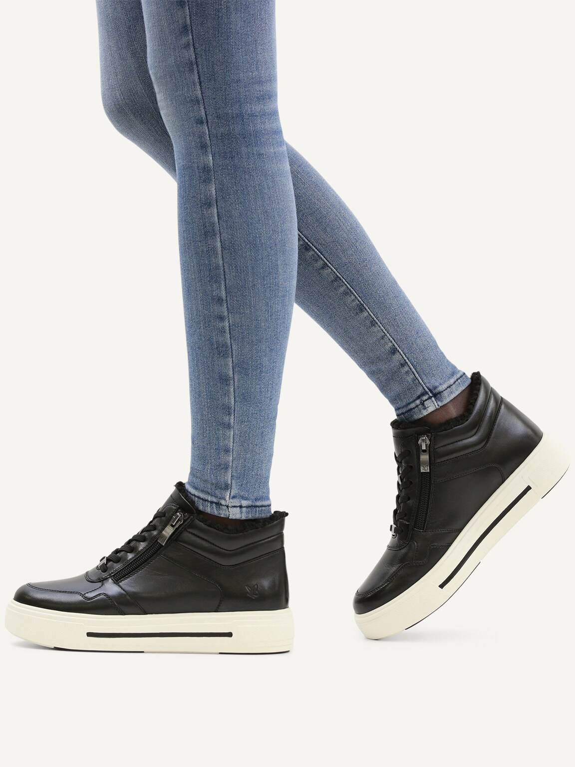 Caprice, Leather Bootie - black warm lining BLACK NAPPA, image 2 of 6