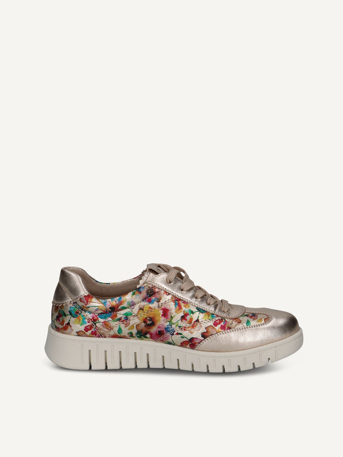 Caprice, Leather Sneaker - metallic FLOWER METAL., image 3 of 5