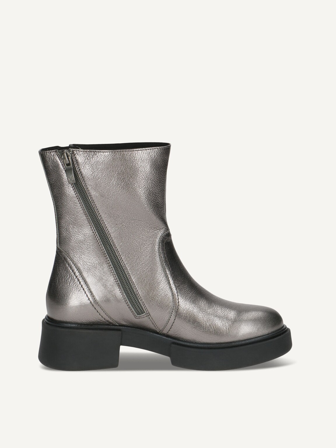 Caprice, Leather Bootie - metallic STONE METALLIC, image 3 of 5