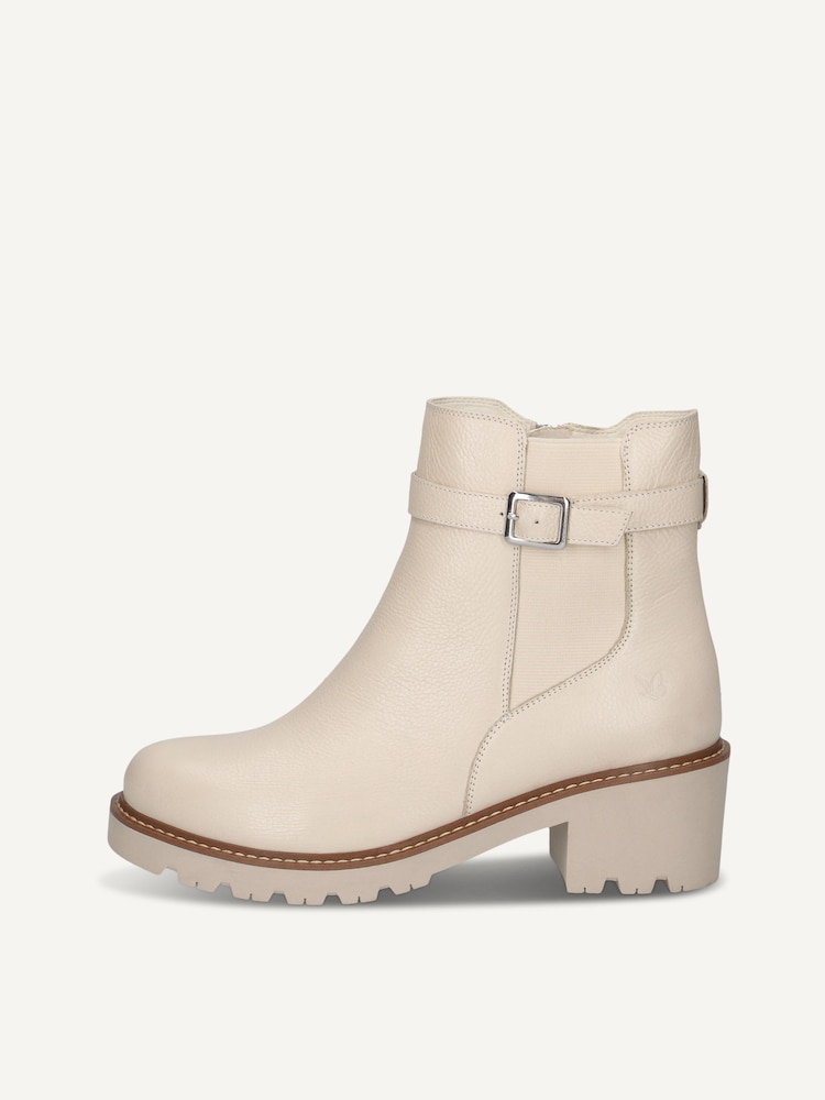 Caprice, Leather Bootie - white warm lining OFFWHITE PERL., image 3 of 6