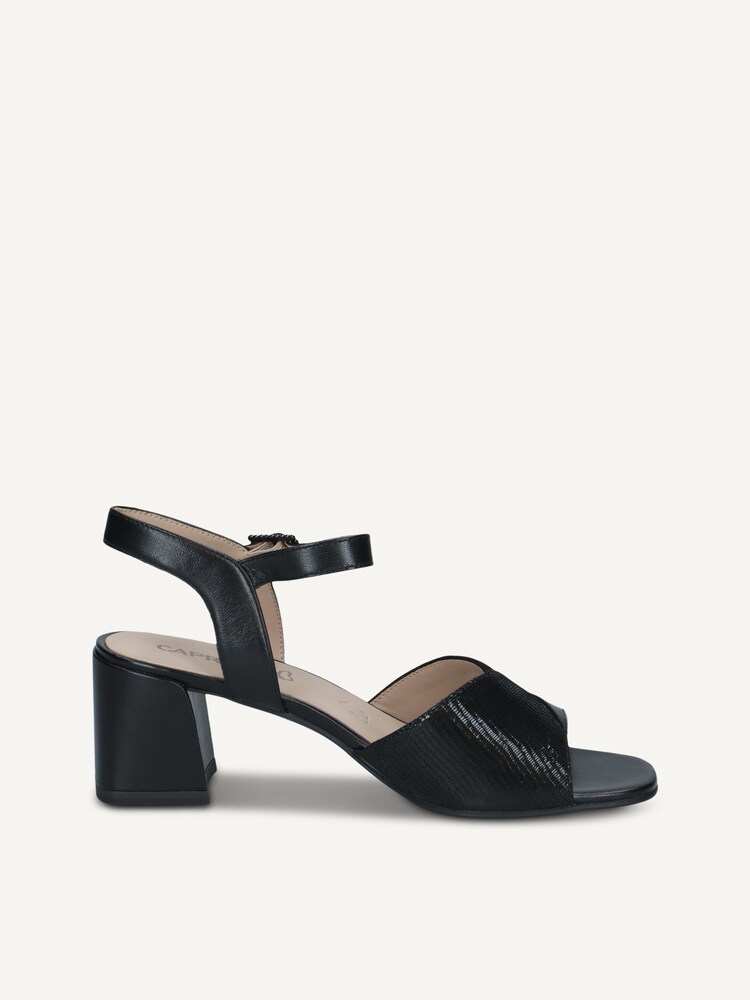 Caprice, Sandale à talon en cuir - noir BLACK COMB, image 3 sur 5