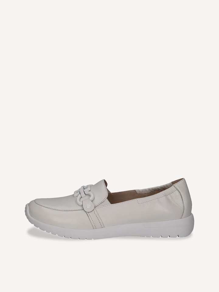 Caprice, Slipper en cuir - blanc WHITE SOFTNAP.