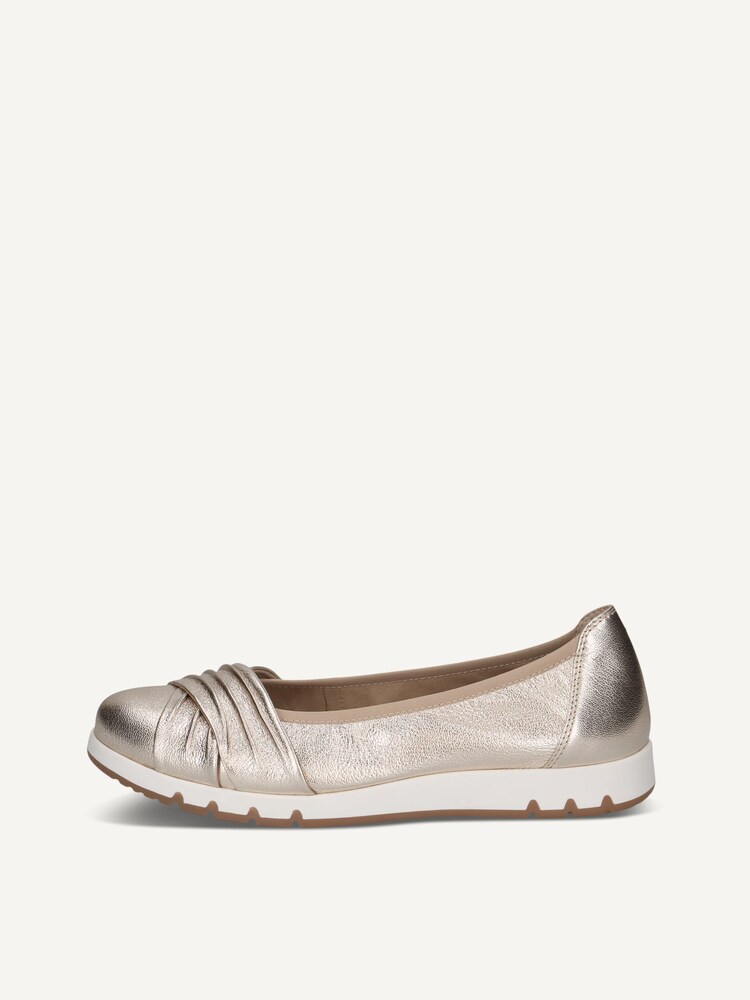 Caprice, Leather Ballerina - metallic PLATIN METAL., image 3 of 6