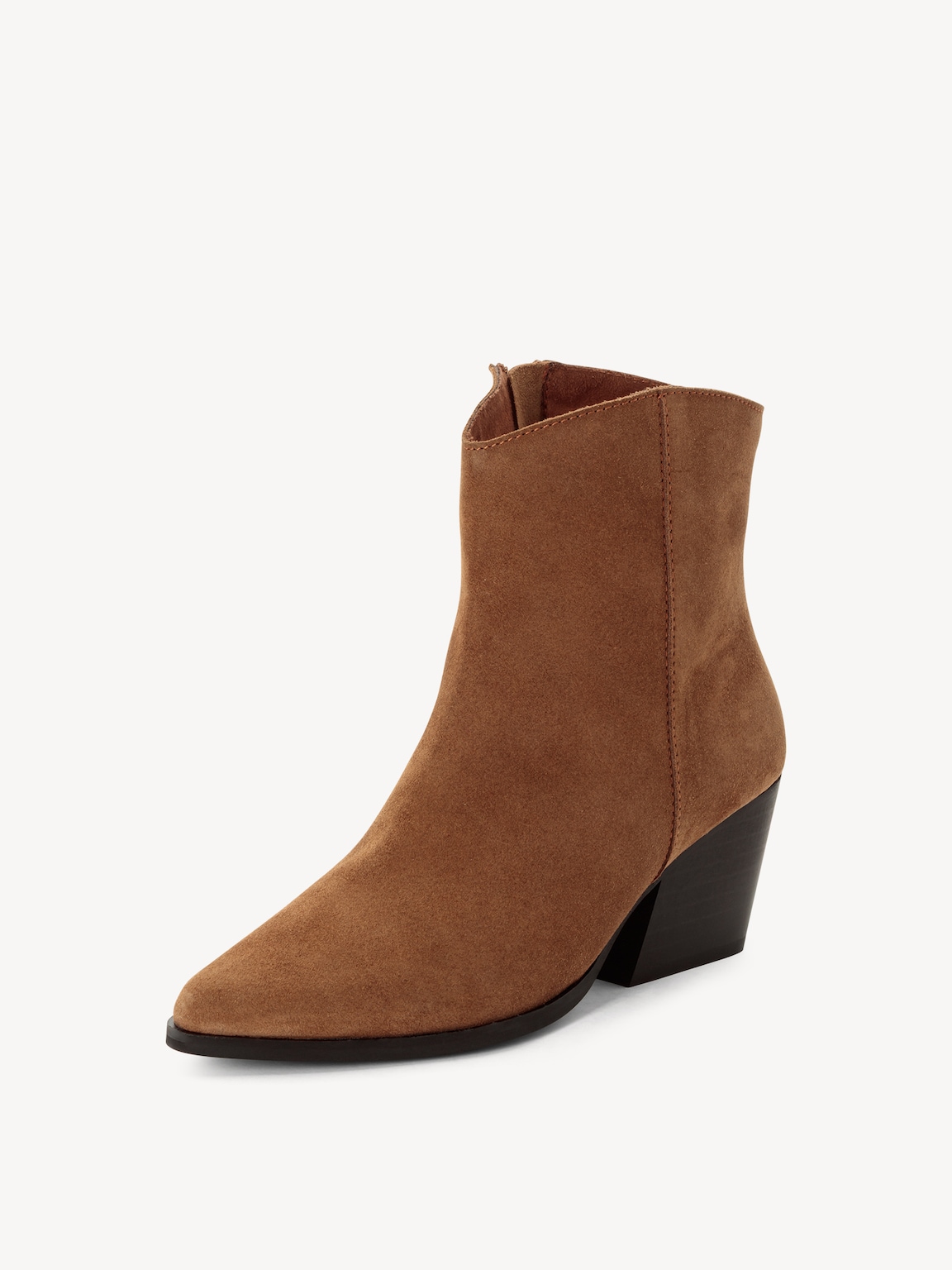 Marco Tozzi, Leather Bootie - brown, CAMEL, Image 2 of 6
