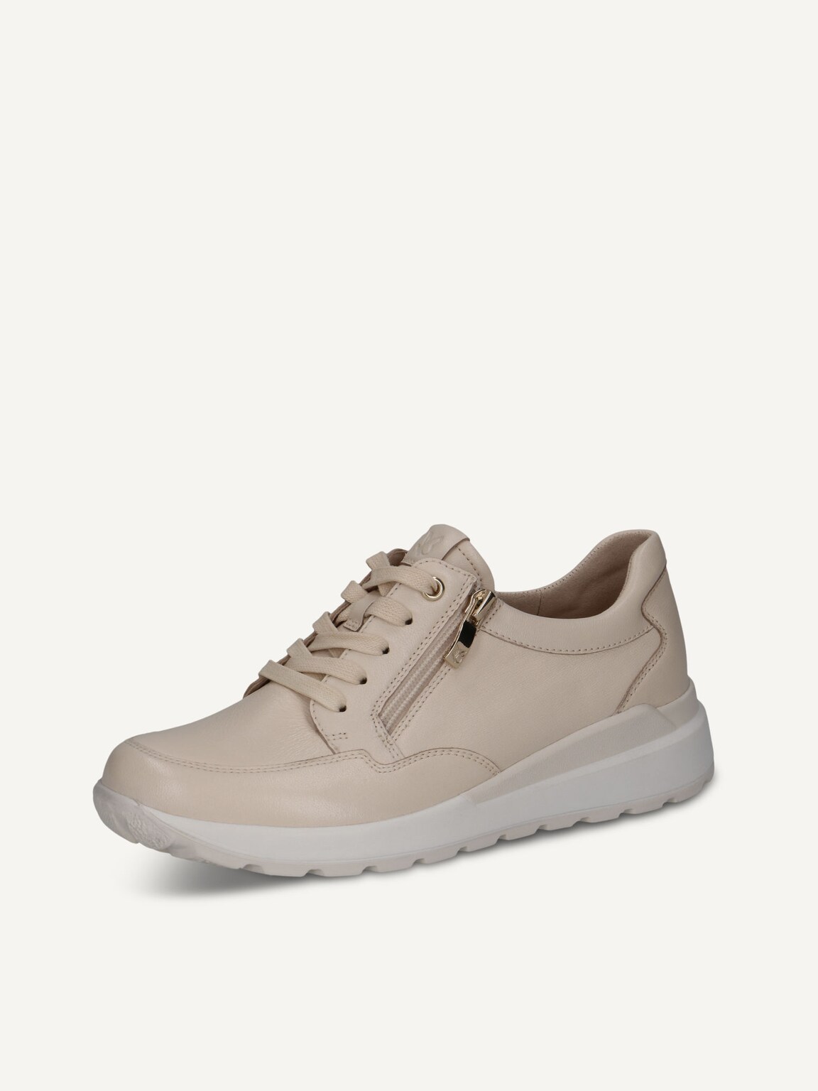 Caprice, Leather Sneaker - beige CREAM NAPPA, image 1 of 5