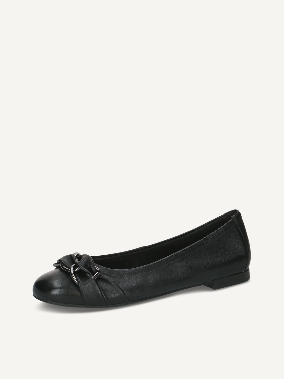Caprice, Leather Ballerina - black BLACK SOFTNAP., image 1 of 5
