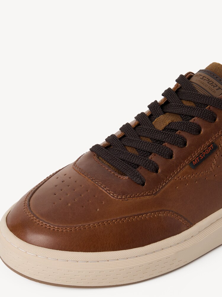 Marco Tozzi, Leather Sneaker - brown COGNAC, image 5 of 6