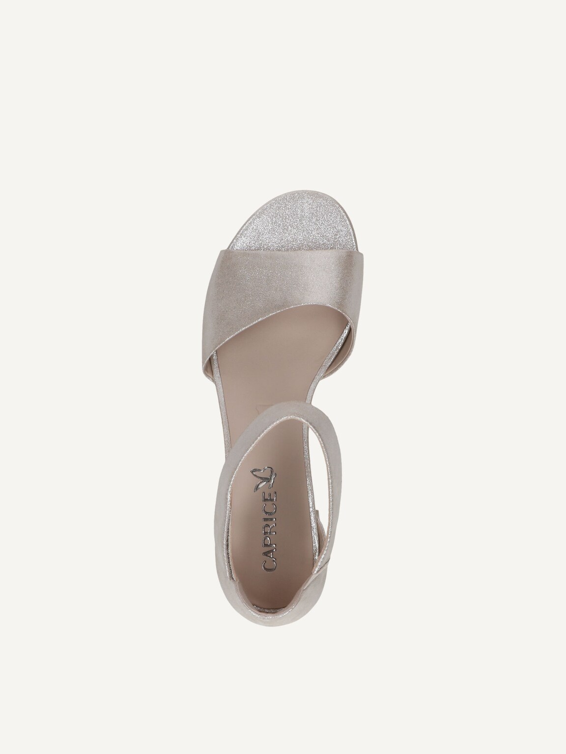 Caprice, Leather Heeled sandal - brown TAUPE METALLIC, image 5 of 5