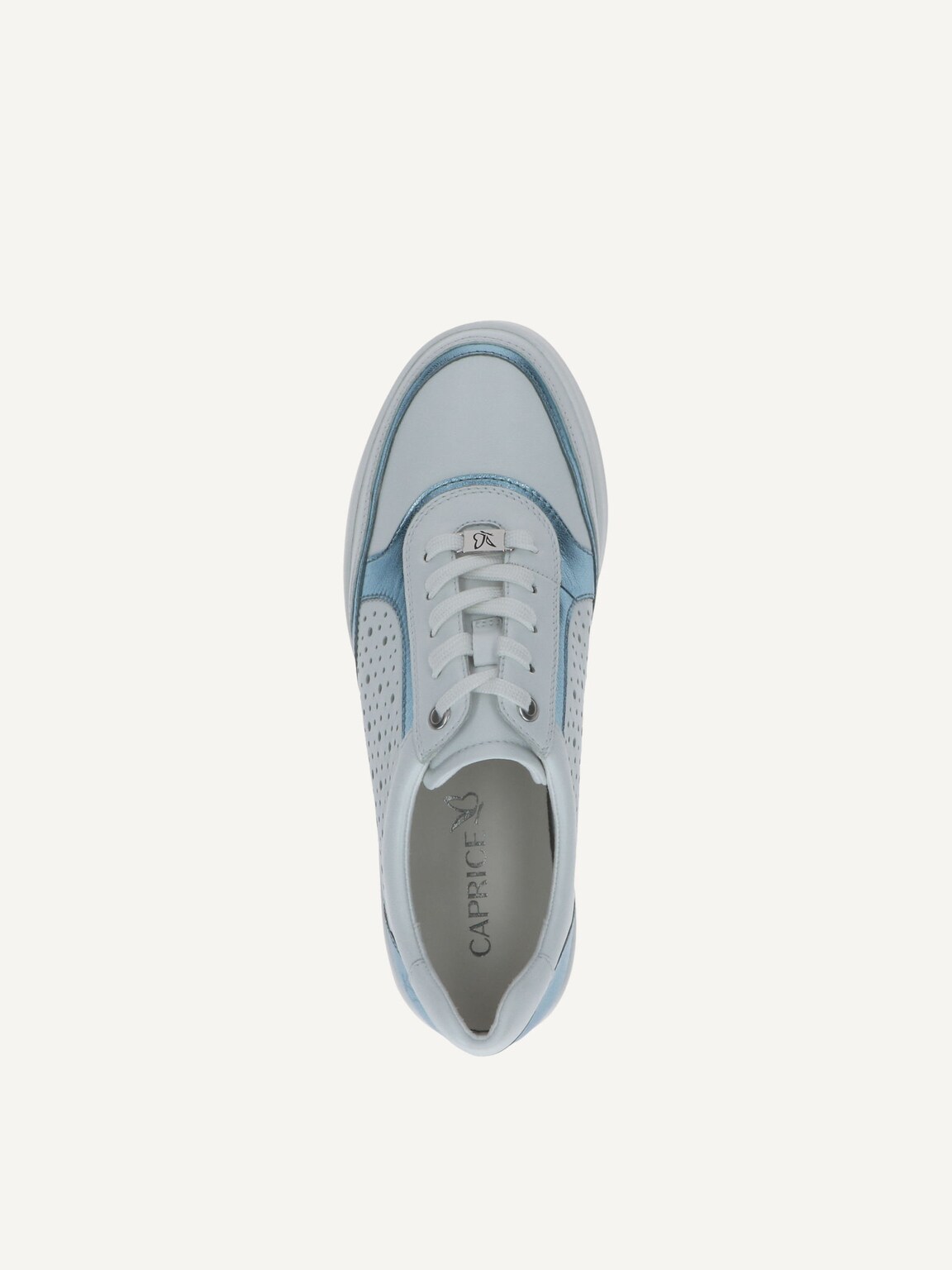 Caprice, Leather Sneaker - black WHITE/LT.BLUE, image 5 of 5