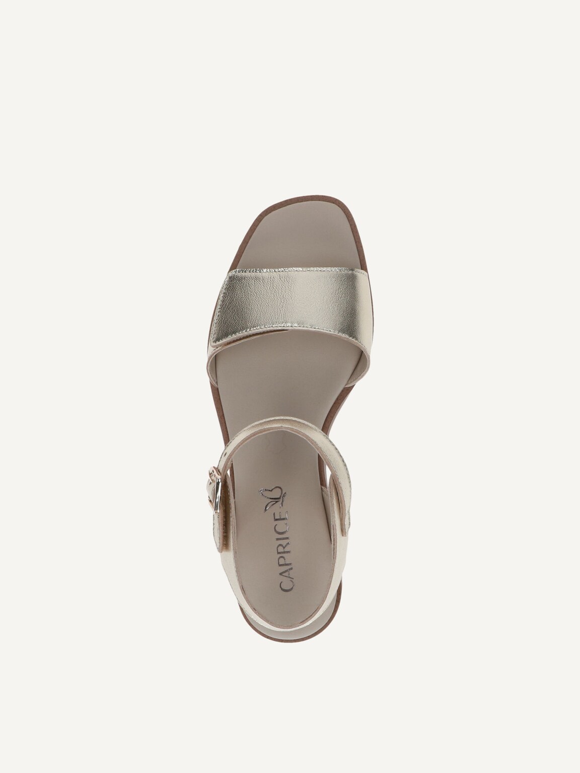 Caprice, Leather Heeled sandal - gold LT.GOLD METAL., image 7 of 7