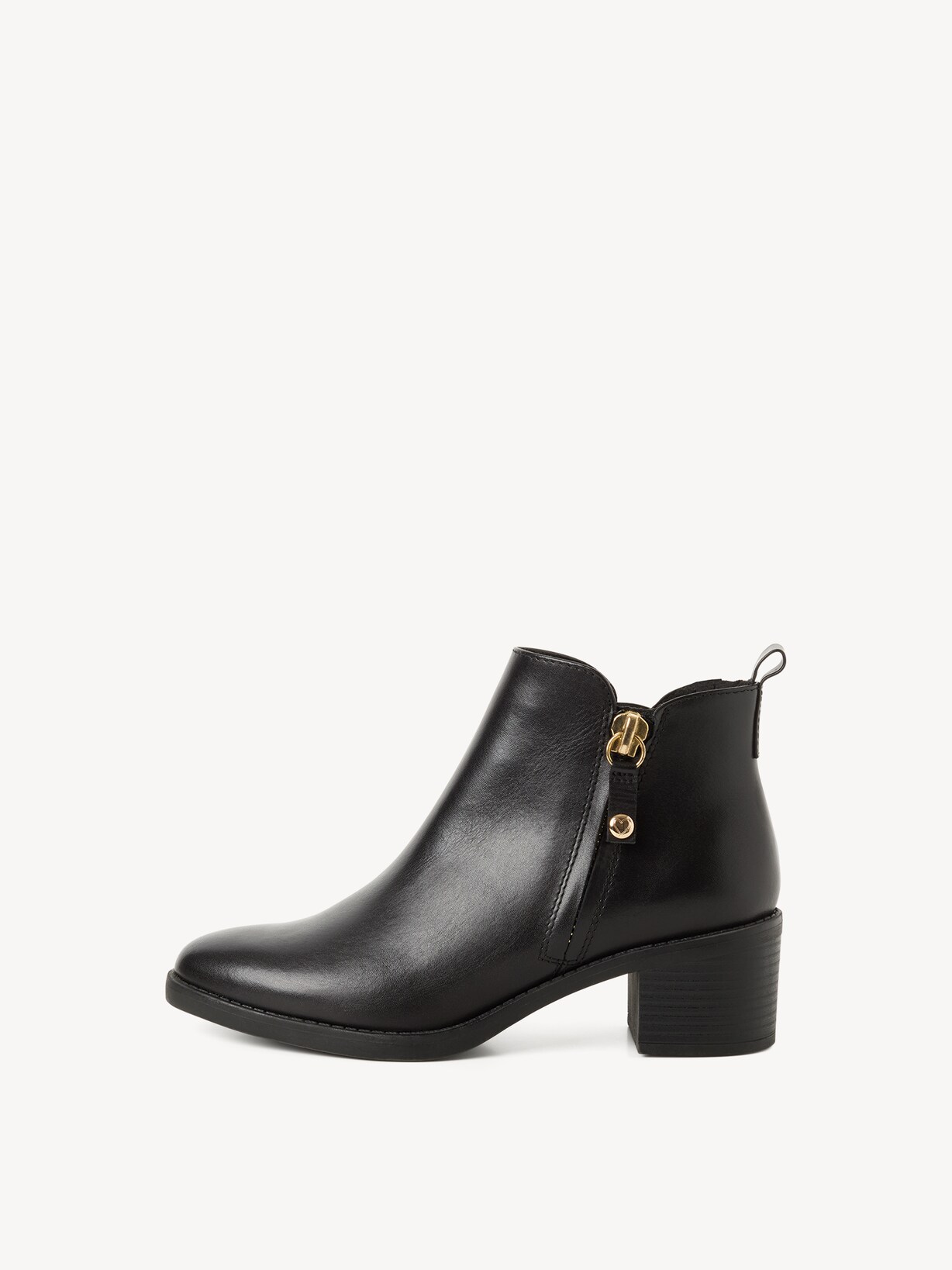 Marco Tozzi, Bottine en cuir - noir BLACK, image 2 sur 6