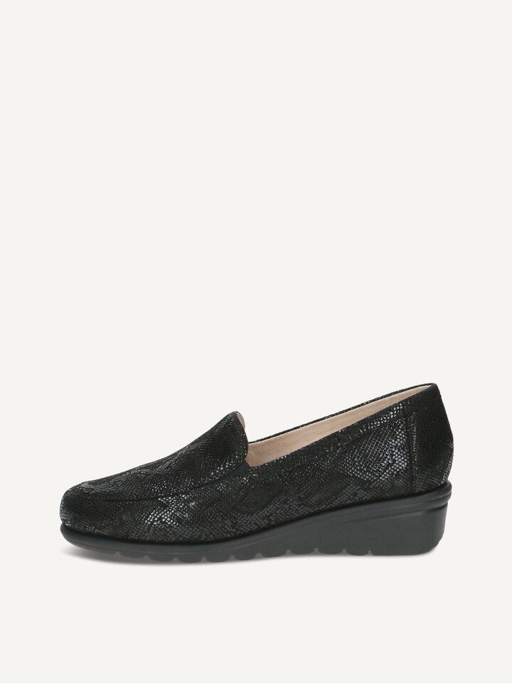 Caprice, Slipper en cuir - noir BLACK REPTILE