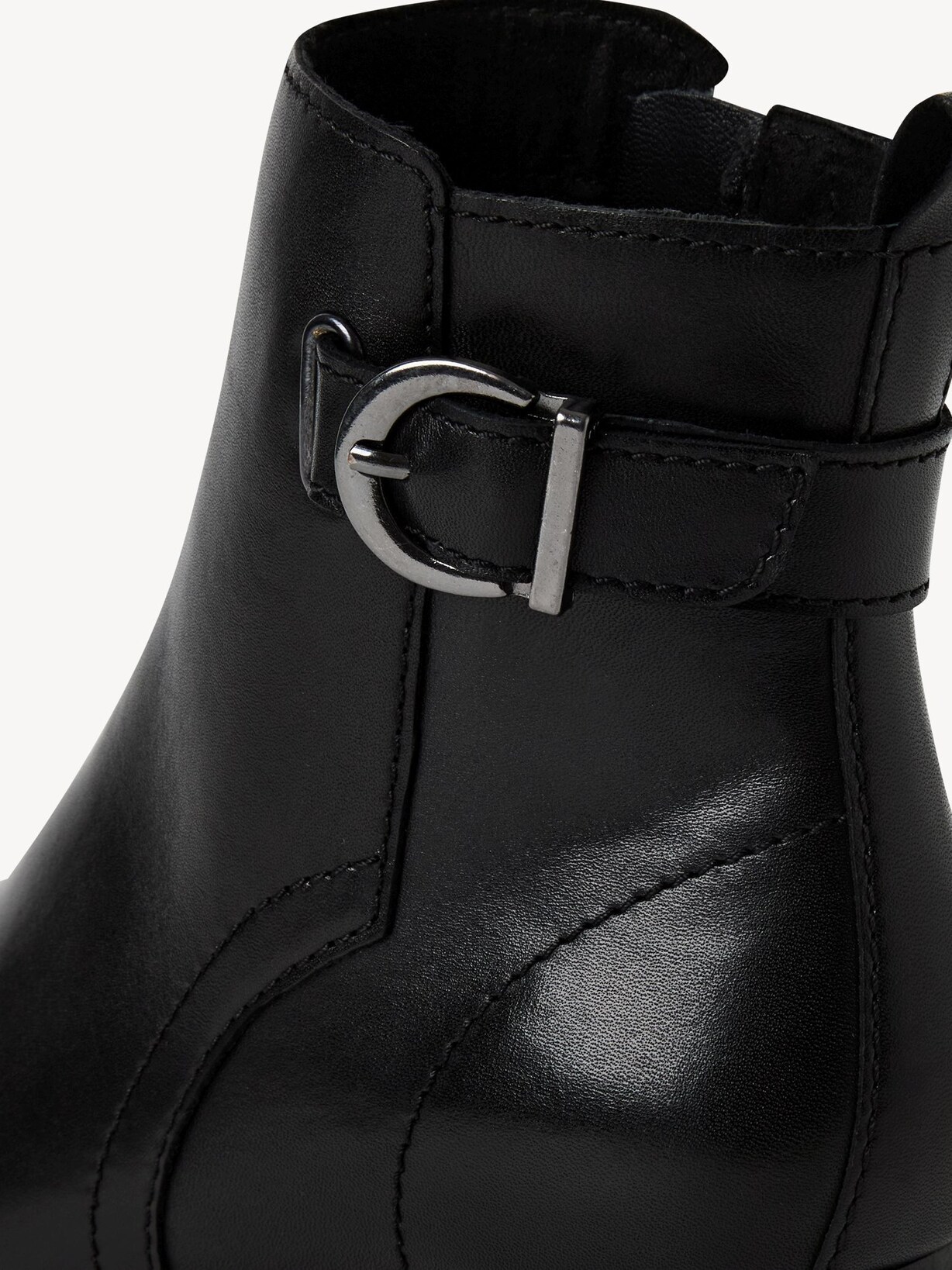 Marco Tozzi, Leren Enkellaarsje - zwart BLACK, afbeelding 4 van 6