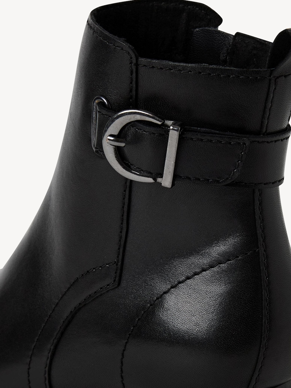 Marco Tozzi, Leren Enkellaarsje - zwart BLACK, afbeelding 4 van 6