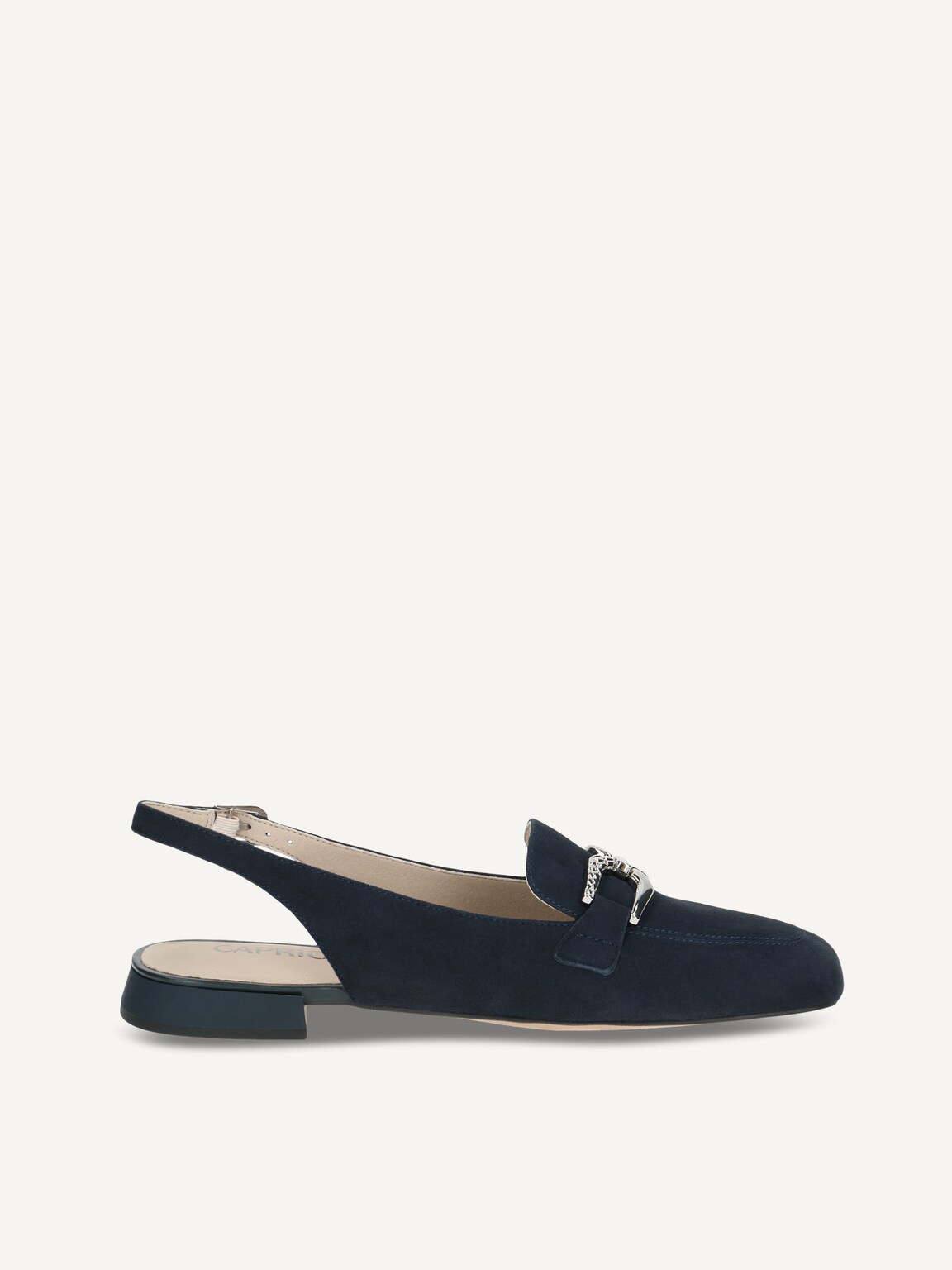Caprice, Leather sling pumps - blue OCEAN SUEDE, image 4 of 6