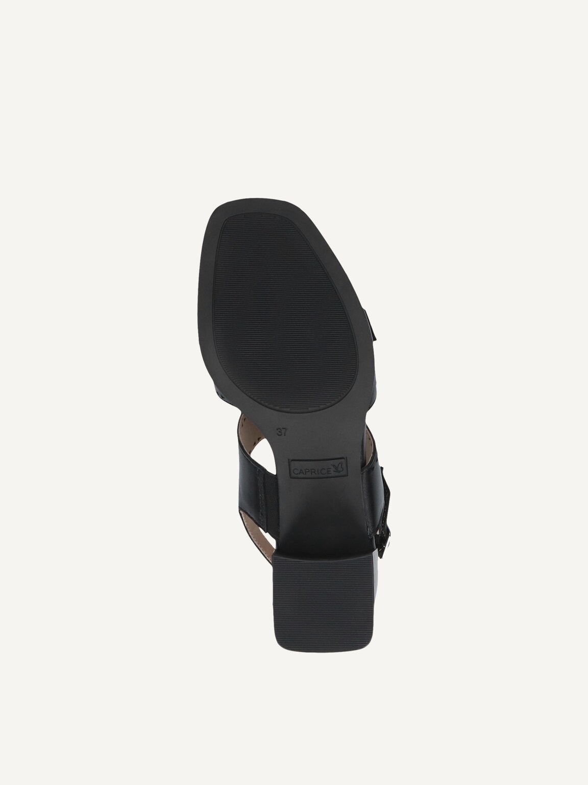 Caprice, Leather Heeled sandal - black BLACK NAPPA, image 4 of 5