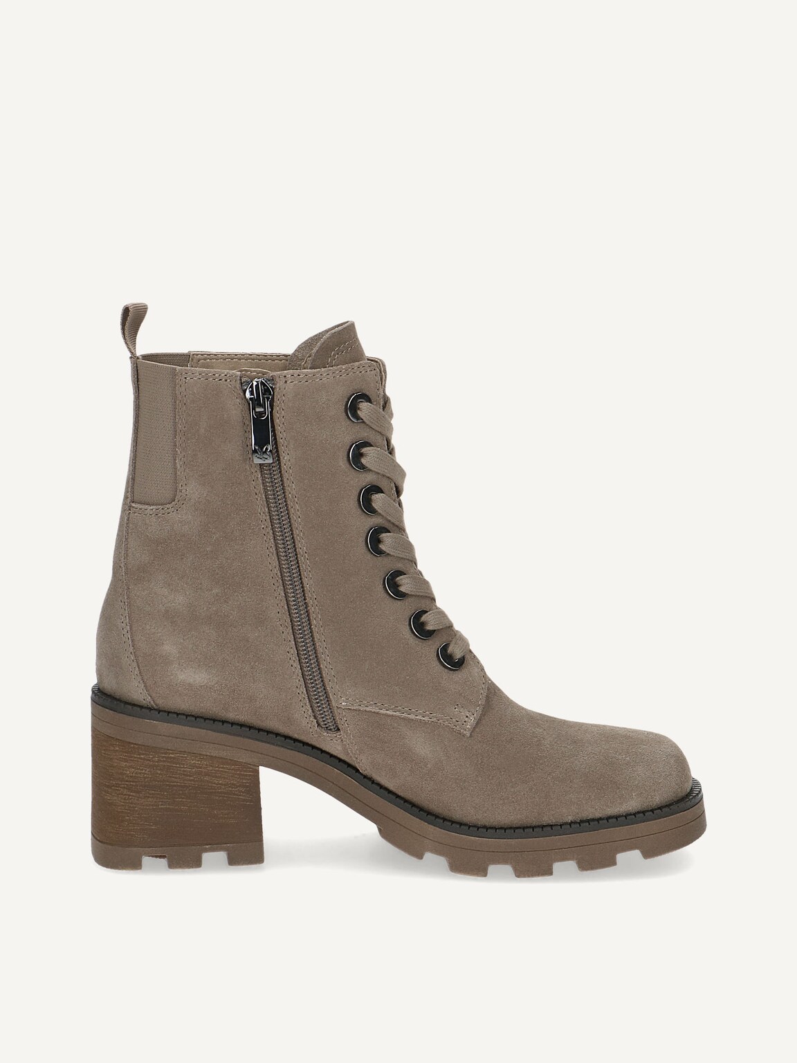 Caprice, Leather Bootie - brown warm lining MUD SUEDE, image 4 of 6