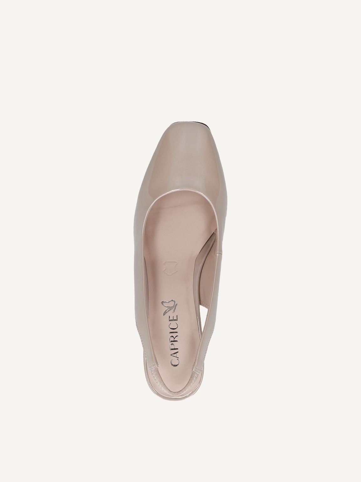 Caprice, Leather sling pumps - beige BEIGE PATENT, image 5 of 5