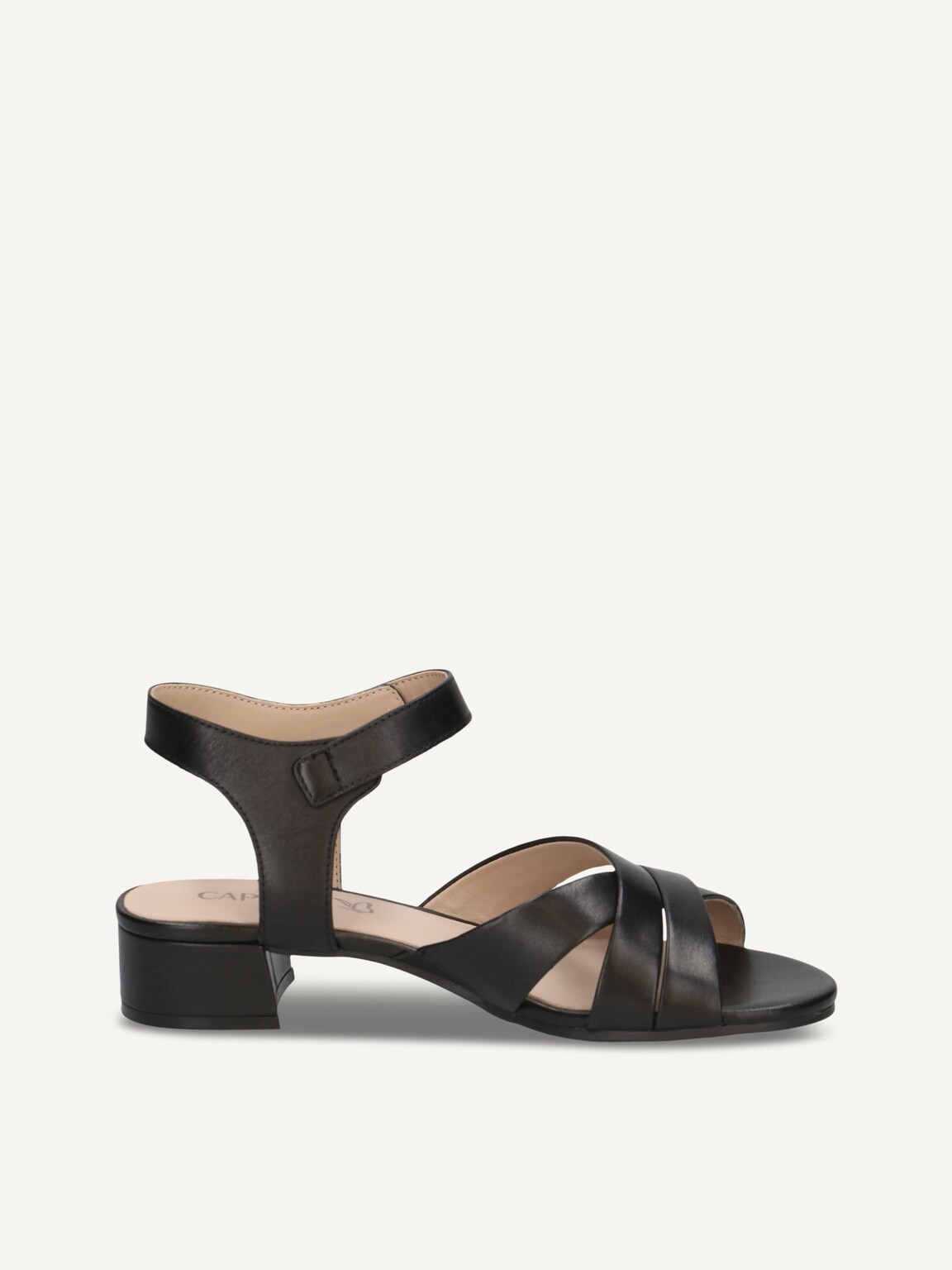 Caprice, Leather Heeled sandal - black BLACK NAPPA, image 3 of 5