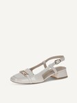 Selected, Caprice, Leather sling pumps - white SNOW NAPLAK