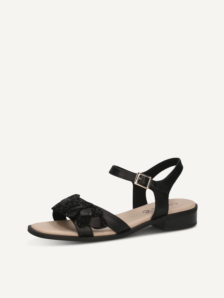 Caprice, Sandale à talon en cuir - noir BLACK COMB, image 3 sur 6