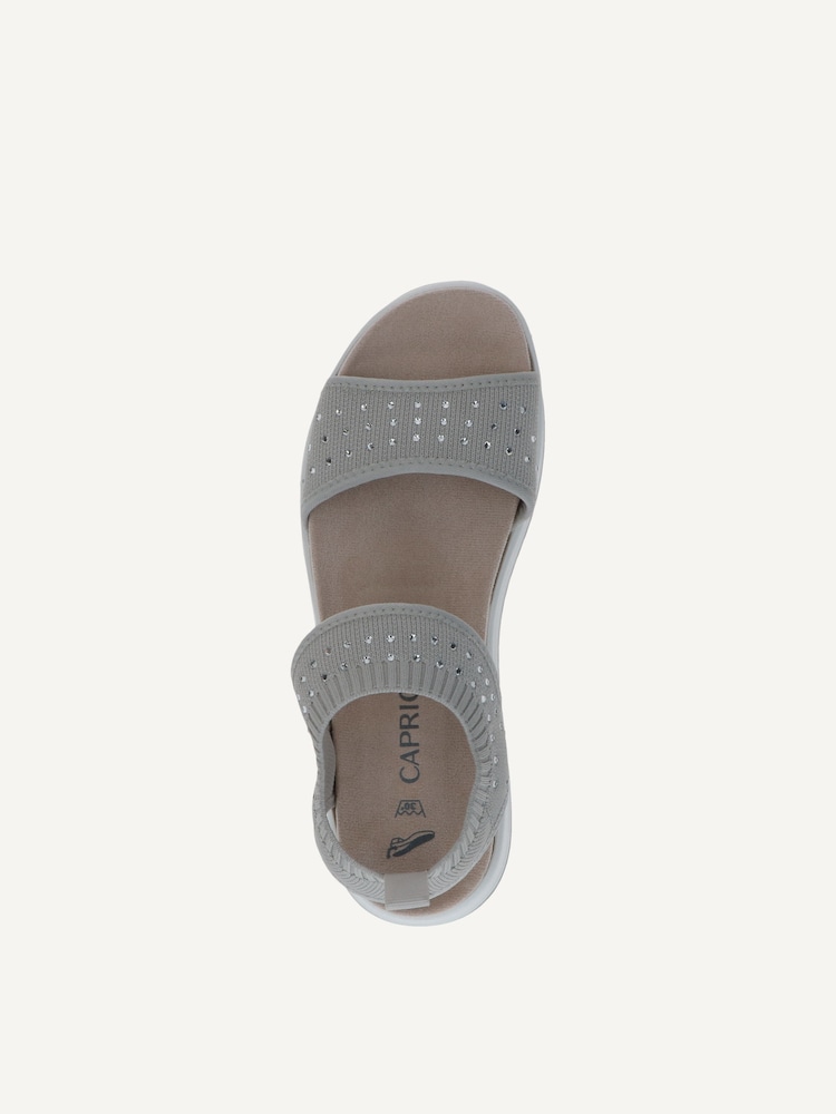 Caprice, Sandale - gris LT GREY KNIT, image 4 sur 5