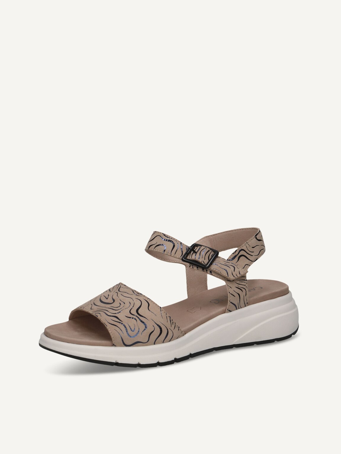 Caprice, Leather Sandal - beige BEIGE/BLACK, image 1 of 5
