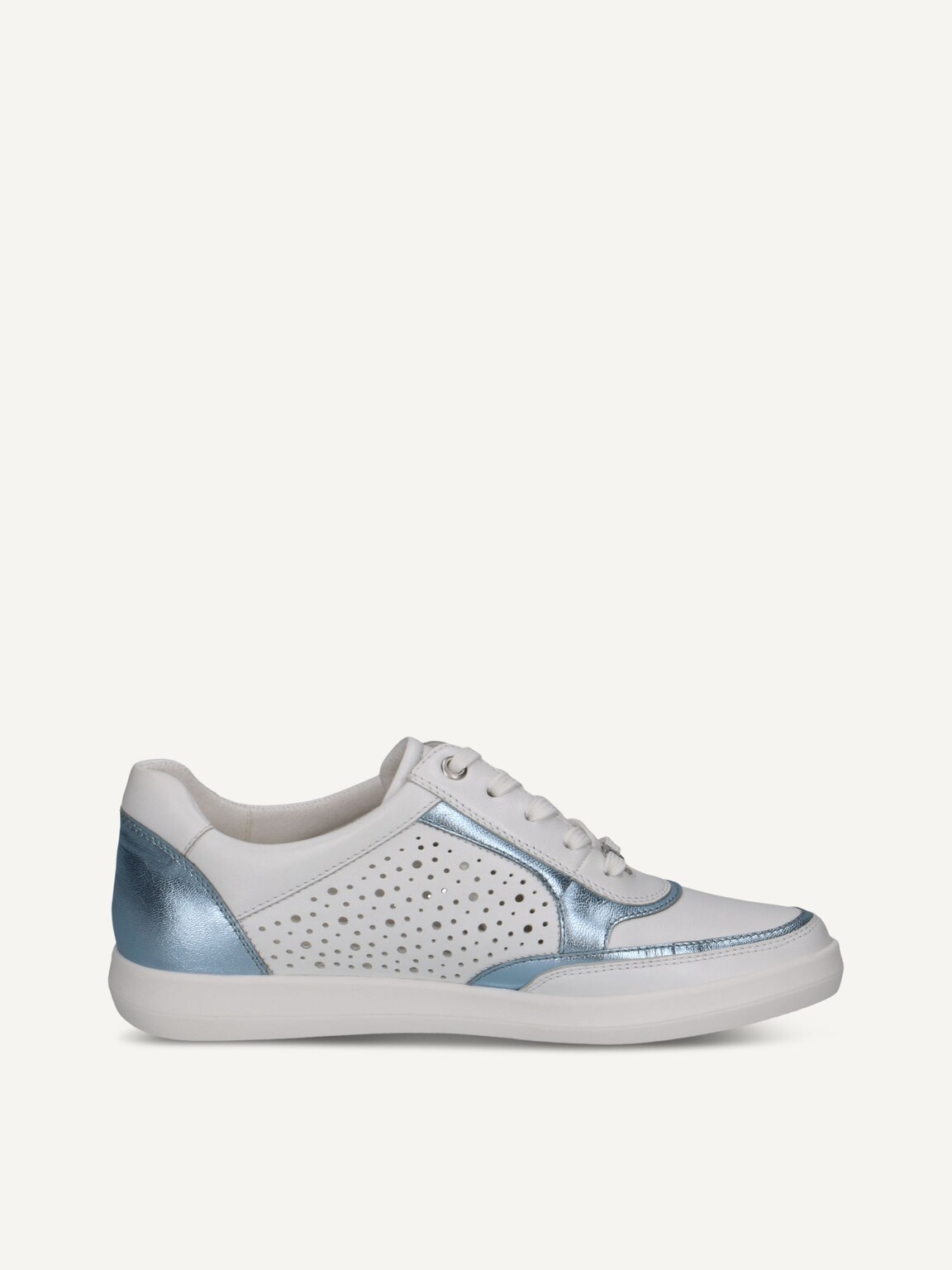 Caprice, Leather Sneaker - black WHITE/LT.BLUE, image 3 of 5