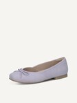 Selected, Caprice, Leather Ballerina - purple LAVENDER SUEDE