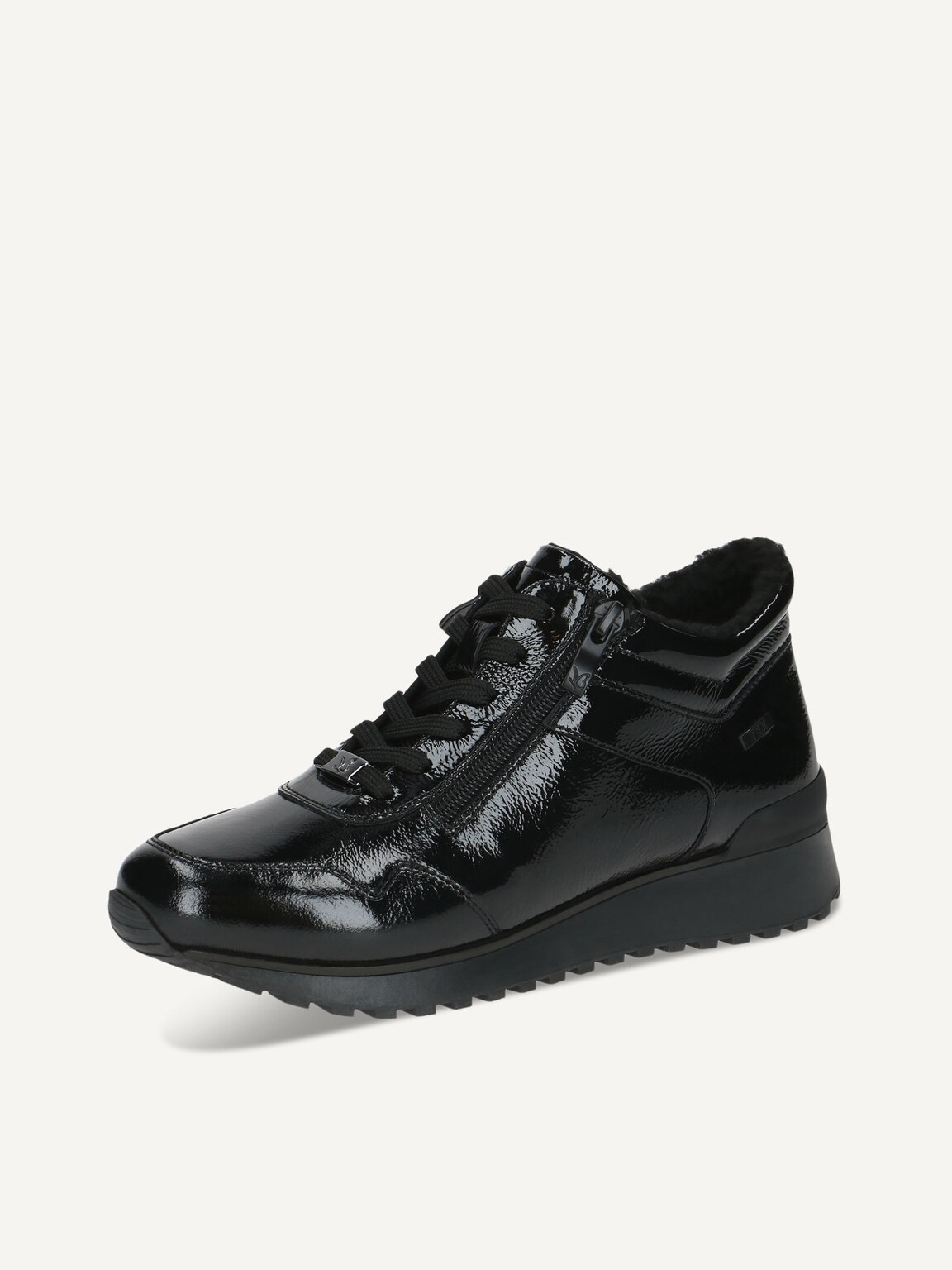 Caprice, Leather Sneaker - black warm lining BLACK NAPLAK, image 1 of 5