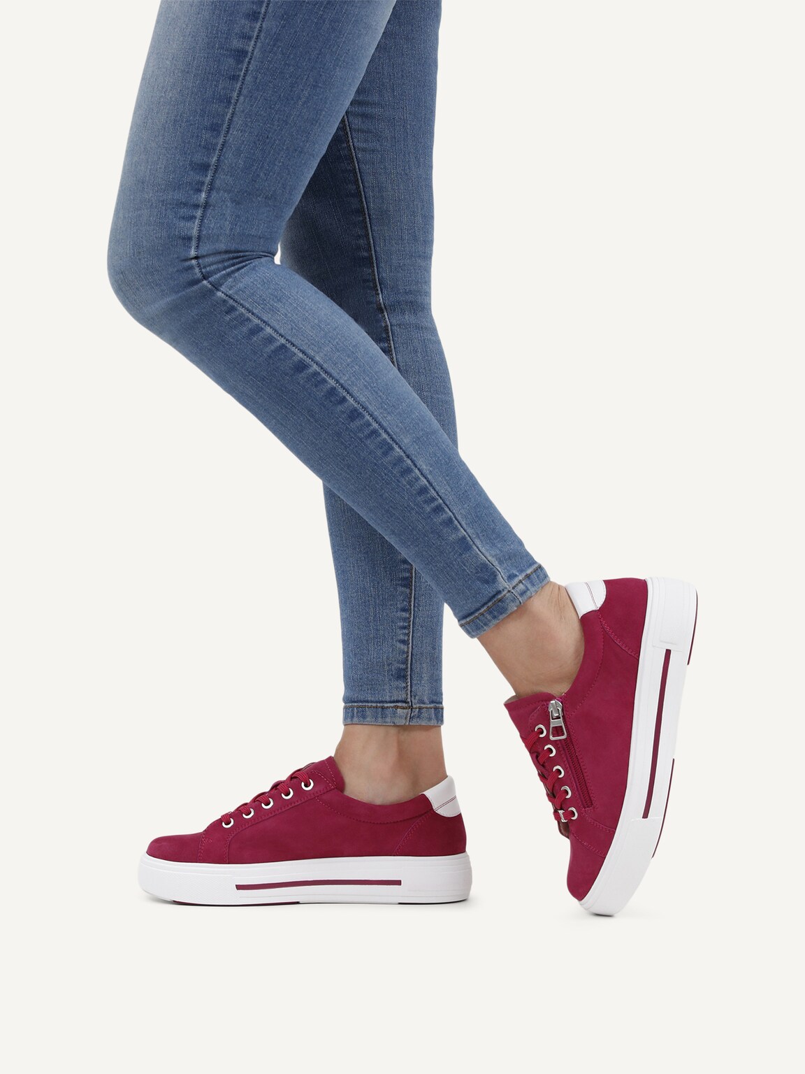 Caprice, Leather Sneaker - pink PINK SUEDE, image 2 of 6