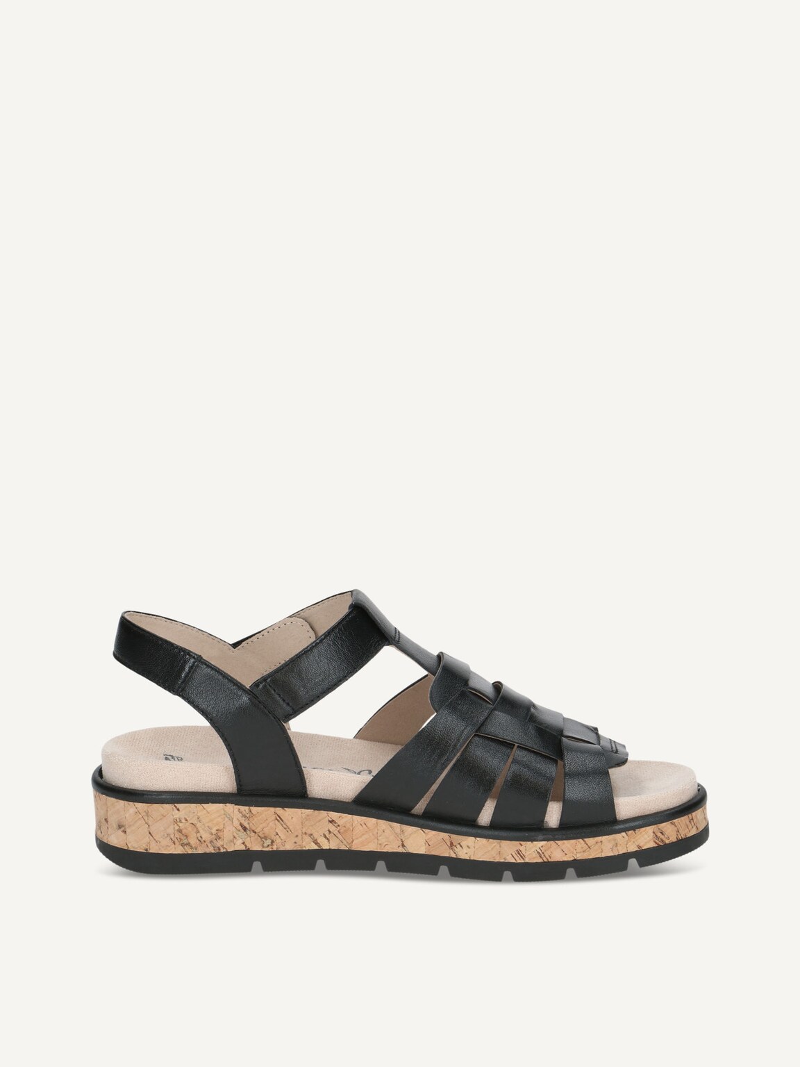 Caprice, Leather Sandal - brown BLACK NAPPA, image 3 of 5