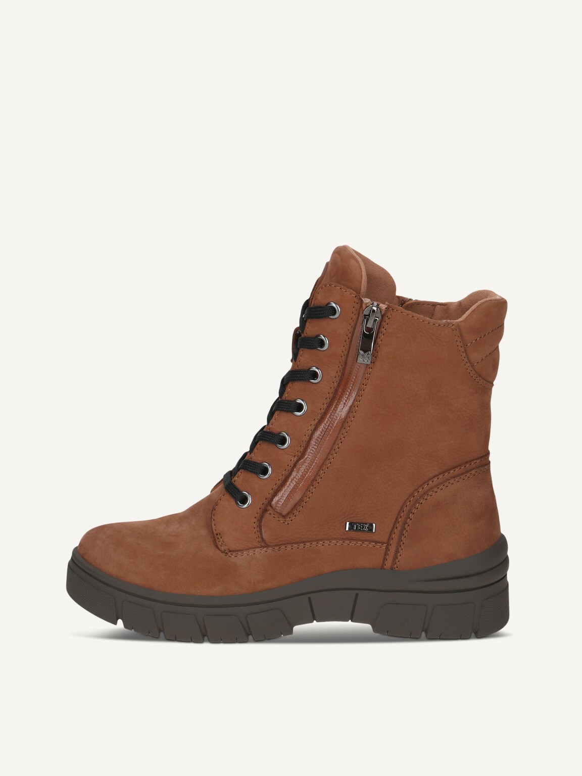 Caprice, Leather Bootie - brown warm lining COGNAC NUBUC, image 2 of 5