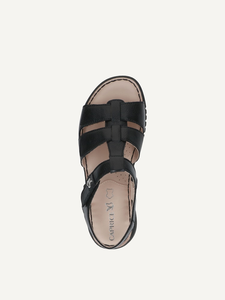 Caprice, Sandale à talon en cuir - noir BLACK NAPPA, image 4 sur 5