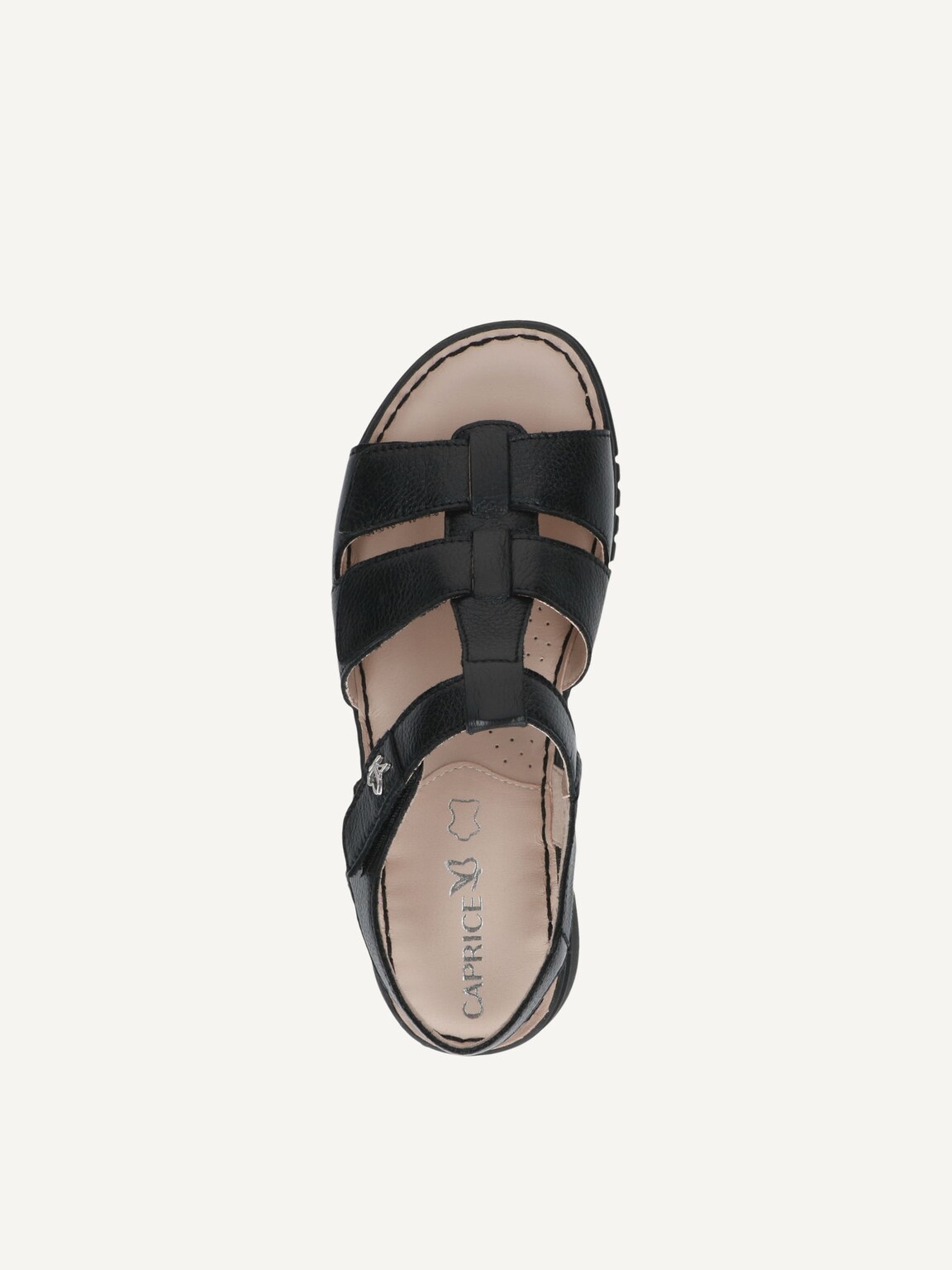 Caprice, Leather Heeled sandal - black BLACK NAPPA, image 5 of 5