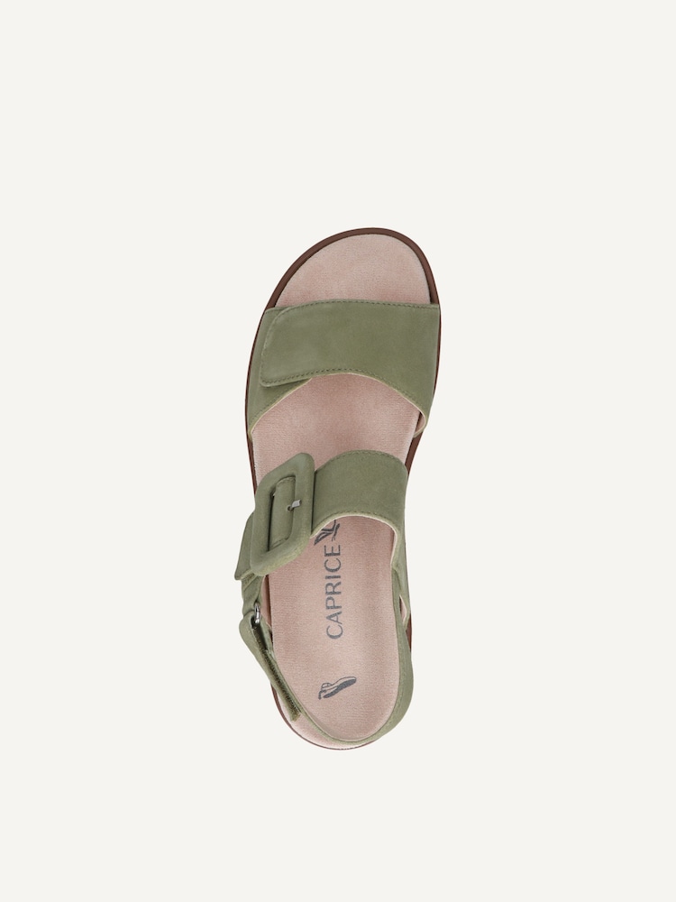 Caprice, Sandale en cuir - vert GREEN SUEDE, image 4 sur 5