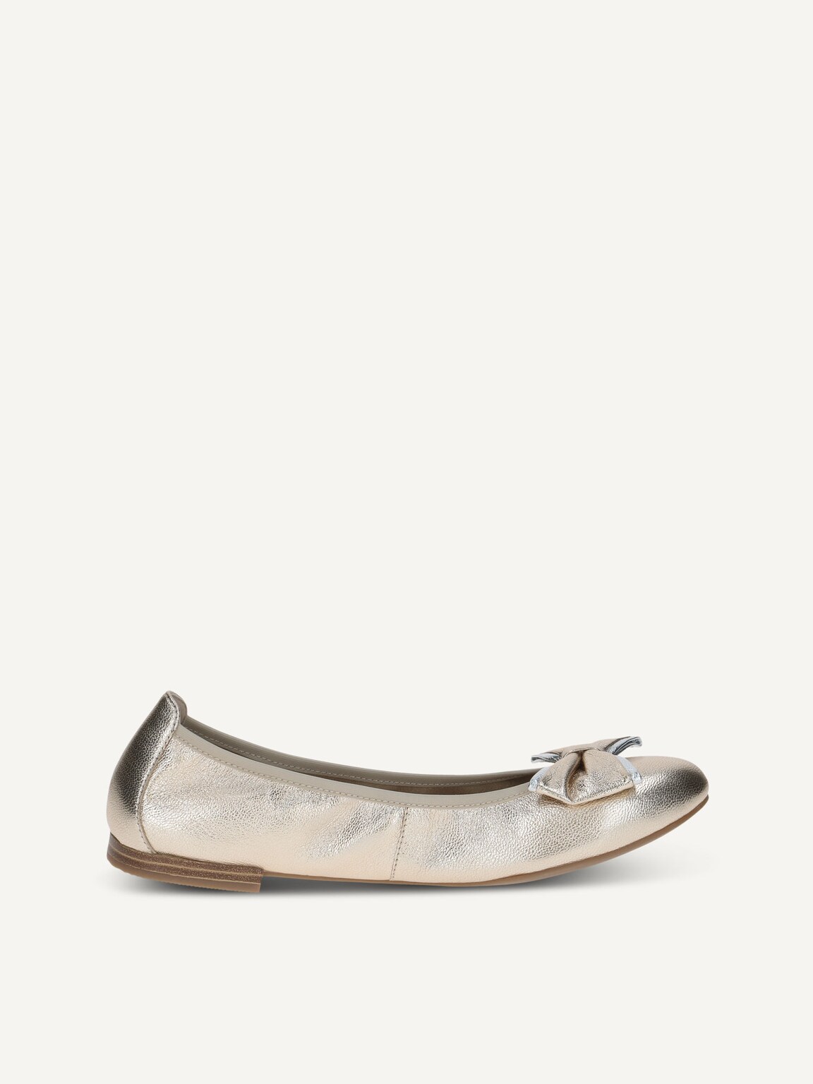 Caprice, Leather Ballerina - metallic PLATIN METAL., image 3 of 5
