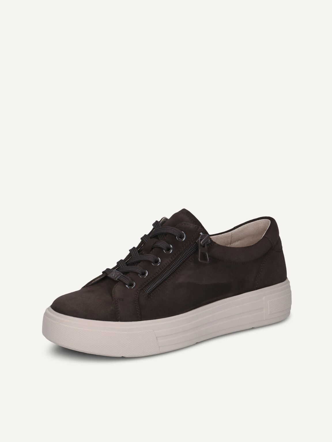 Caprice, Leather Sneaker - brown DK BROWN SUEDE, image 1 of 5