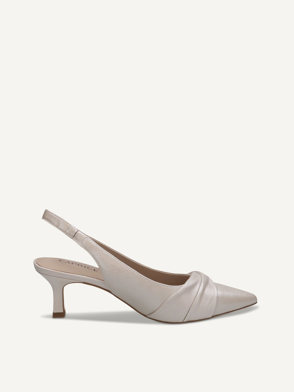 Caprice, Leather sling pumps - white OFFWHITE PERL., image 3 of 5