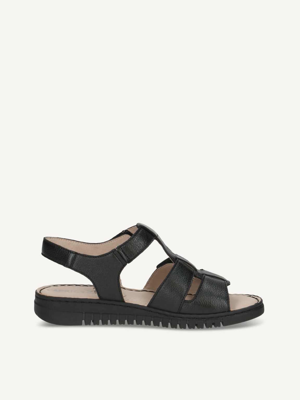 Caprice, Leather Heeled sandal - black BLACK NAPPA, image 3 of 5