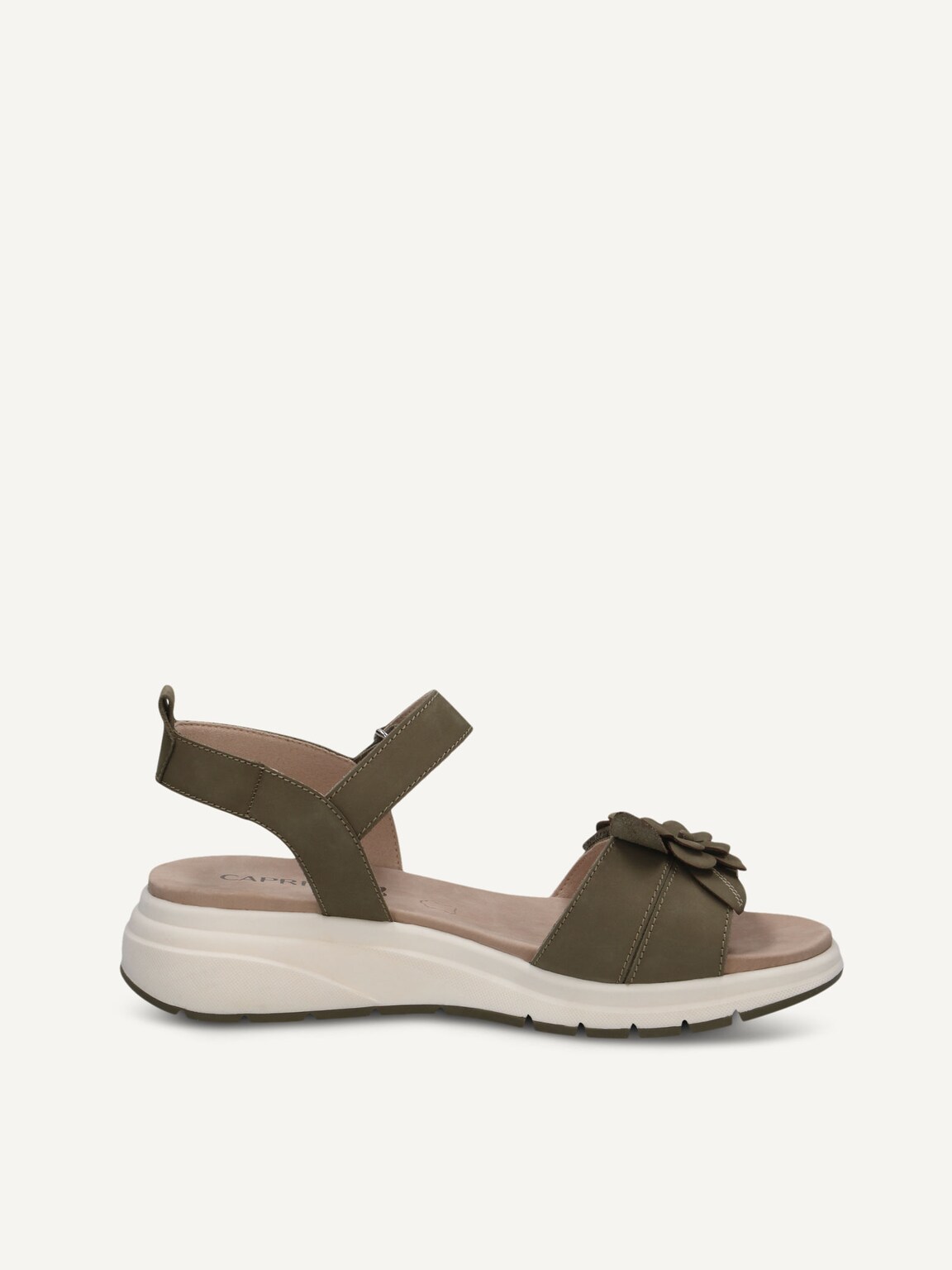 Caprice, Leather Sandal - khaki OLIVE NUBUC, image 3 of 5