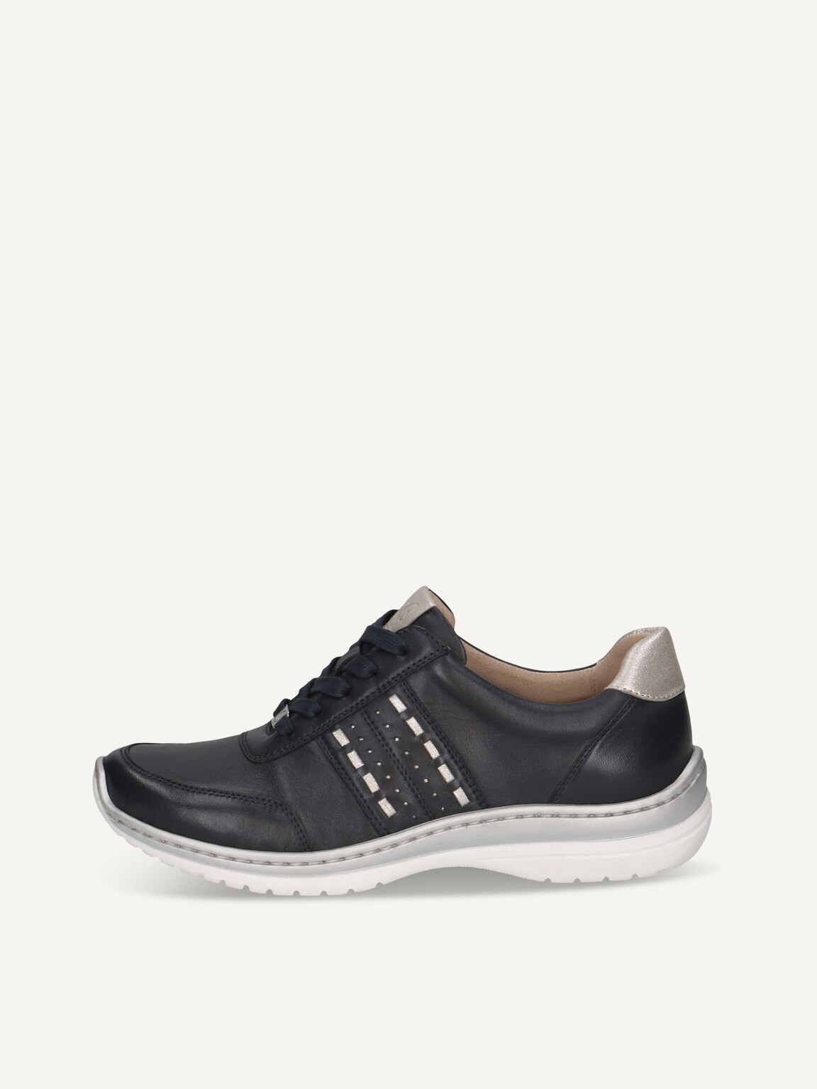 Caprice, Leather Sneaker - blue DK BLUE/SILVER, image 2 of 5
