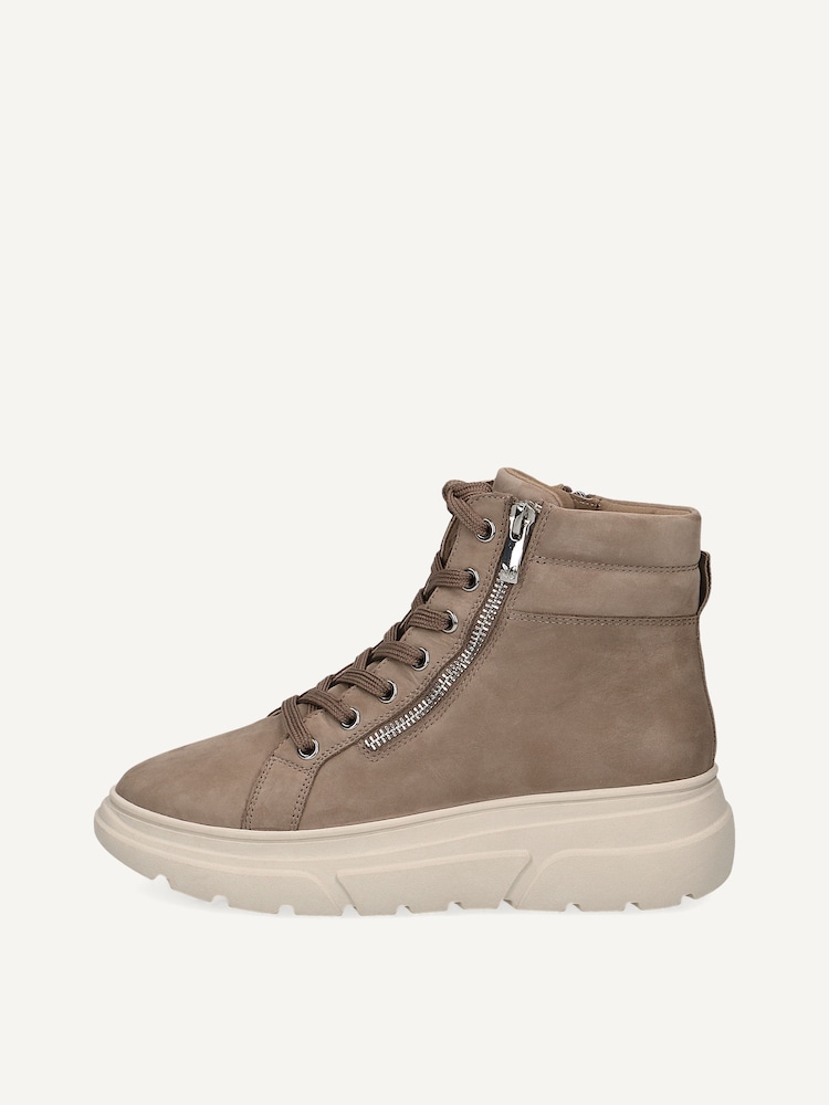 Caprice, Leather Bootie - brown MUD NUBUC, image 3 of 6