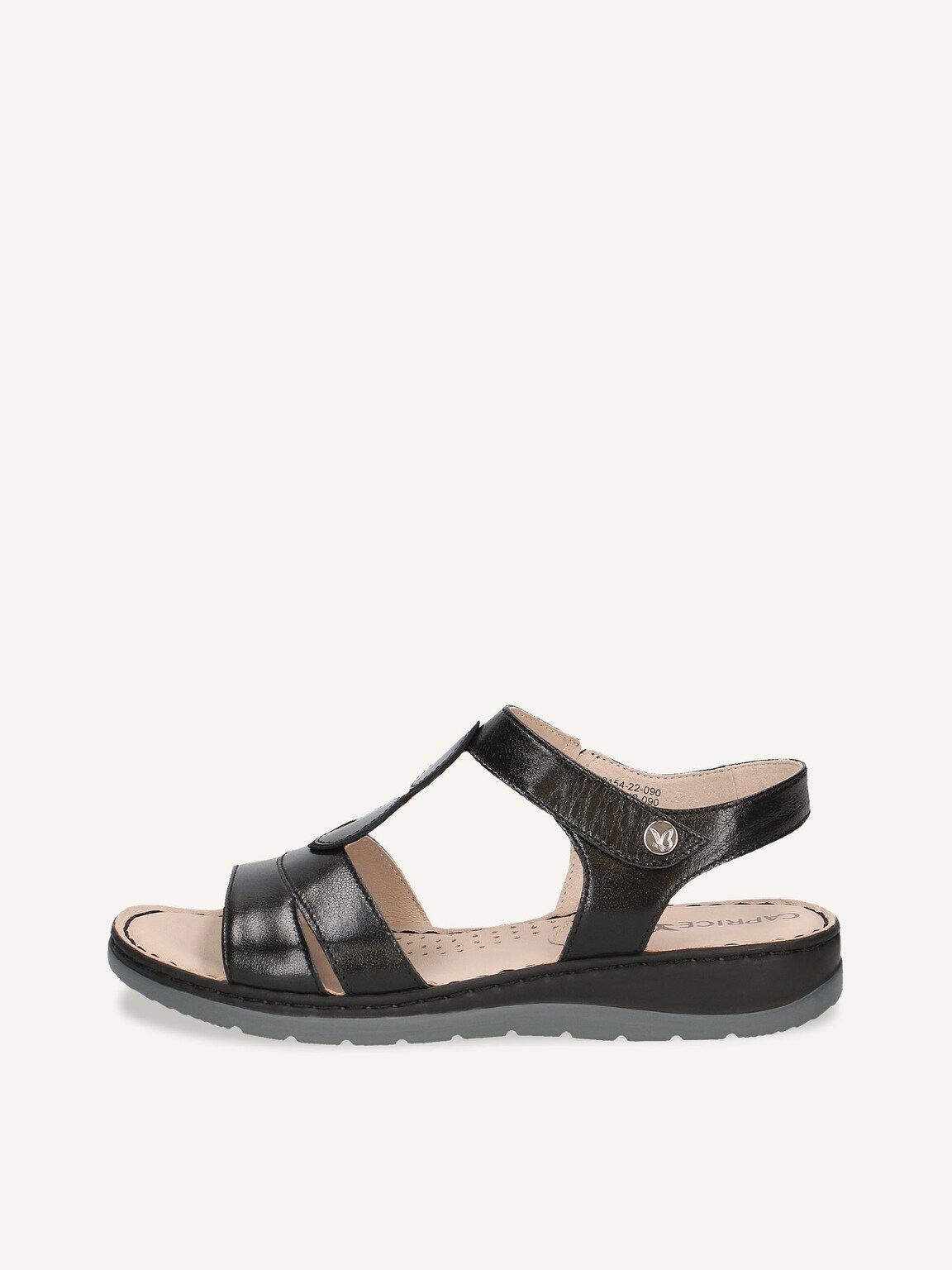 Caprice, Leather Heeled sandal - black BLACK MET.COMB, image 2 of 5
