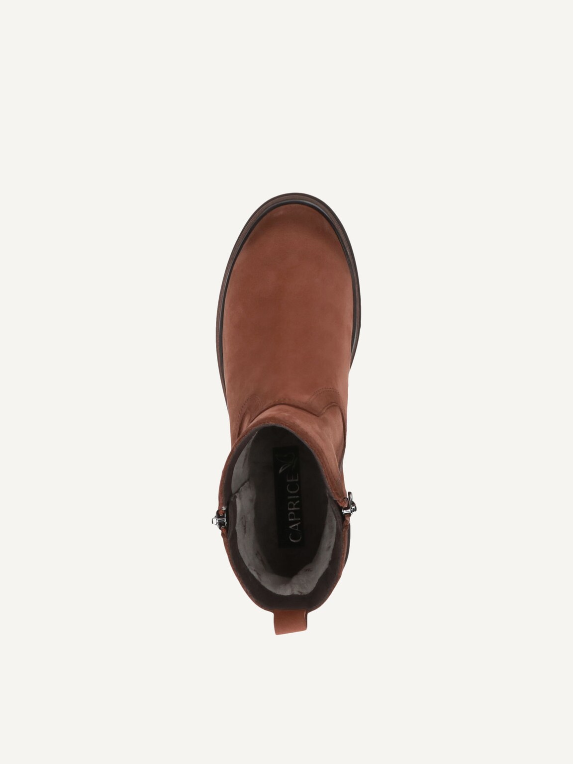 Caprice, Leather Bootie - brown COGNAC NUBUC, image 6 of 6