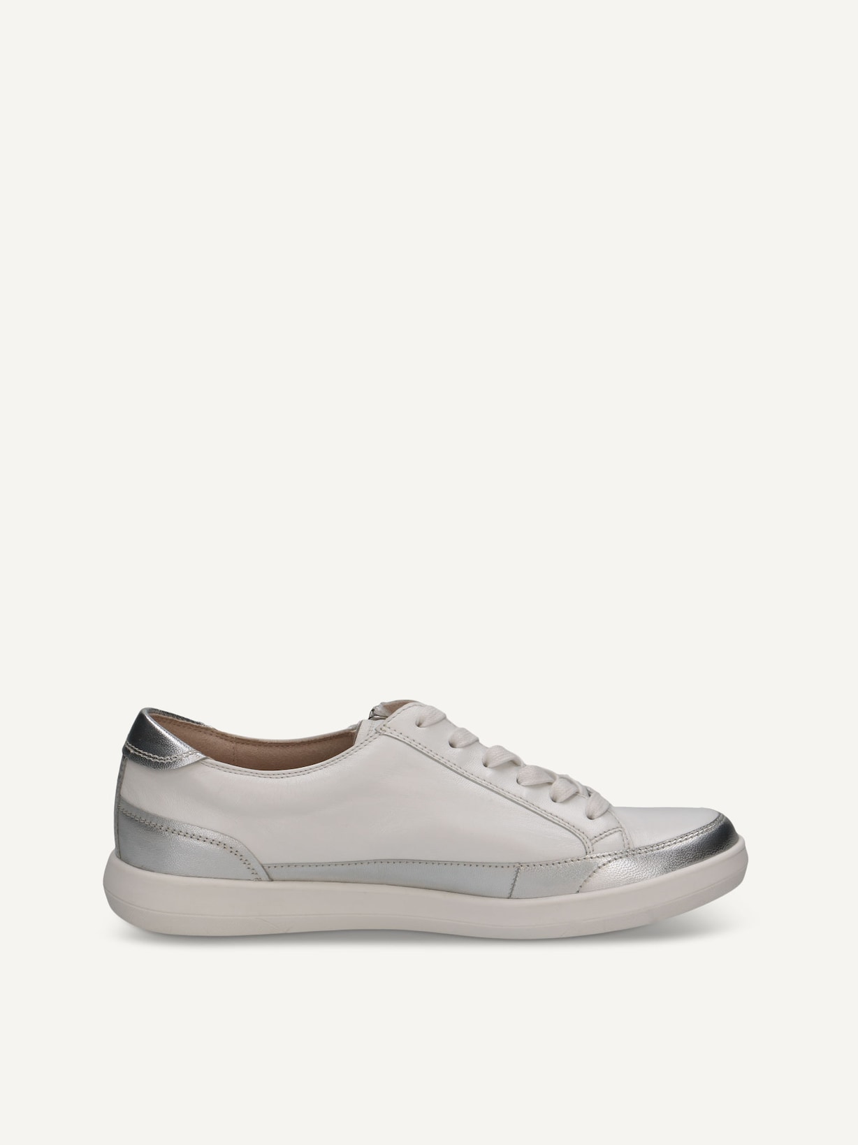 Caprice, Basket en cuir - blanc WHITE/SILVER, image 3 sur 5