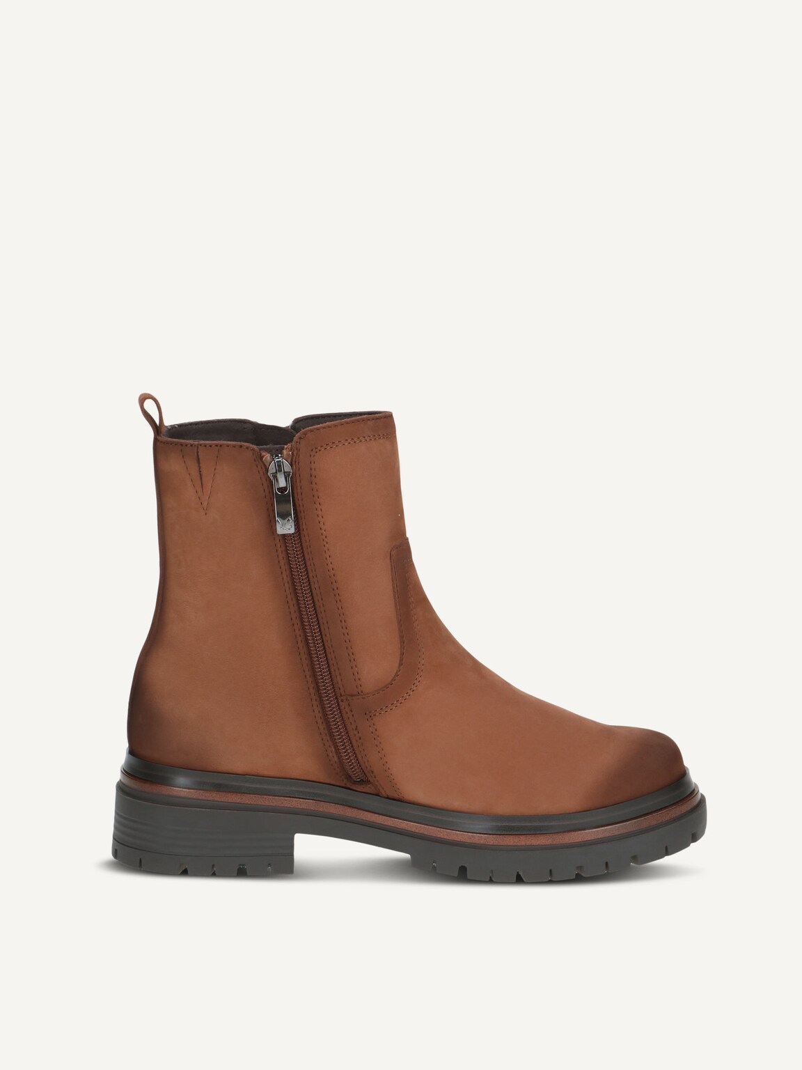 Caprice, Leather Bootie - brown COGNAC NUBUC, image 4 of 6