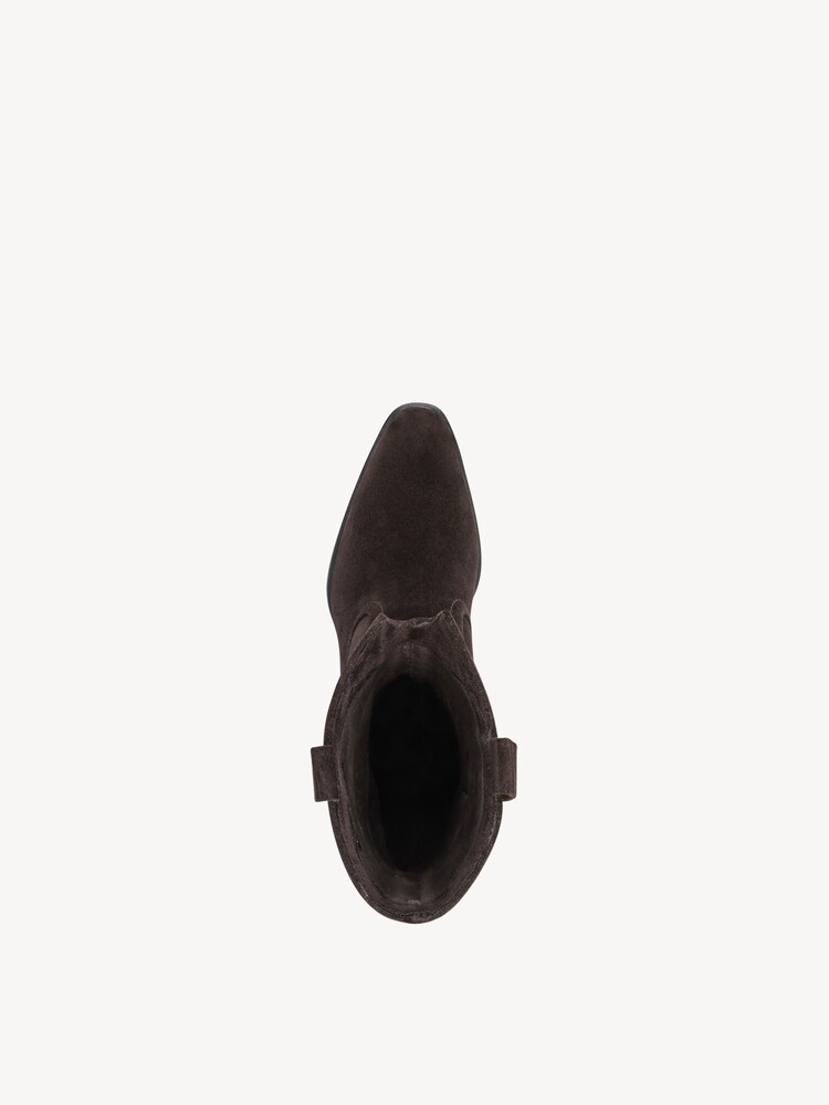 Marco Tozzi, Leather Bootie - brown, MOCCA, Image 3 of 6