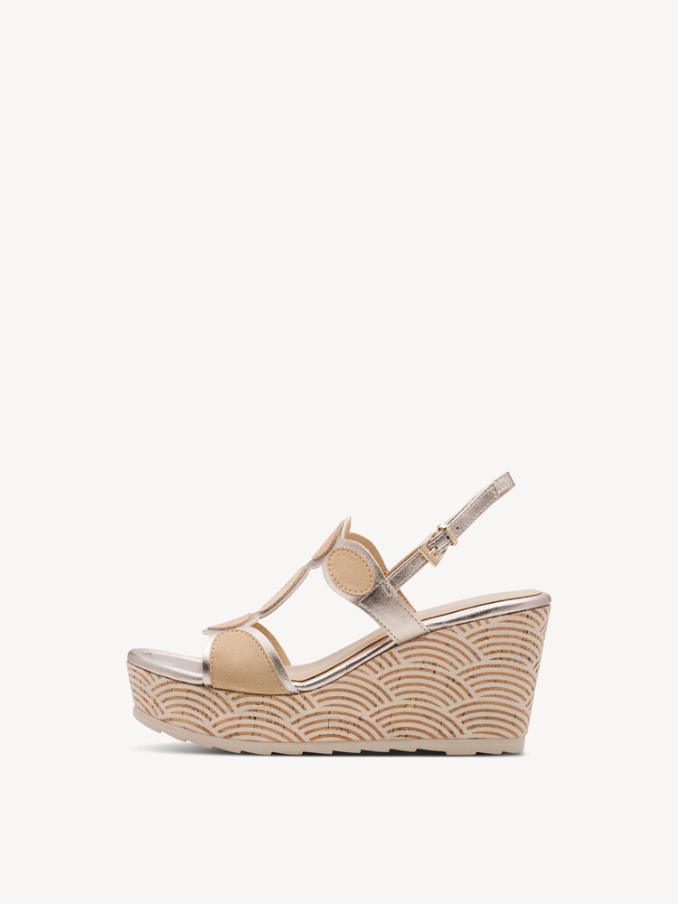 Marco Tozzi, Heeled sandal - metallic PLATINUM COMB, image 3 of 7